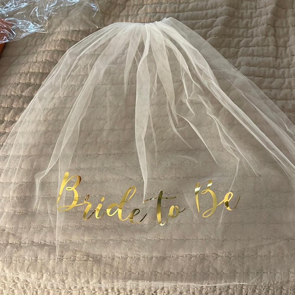 Bachelorette party bridal veil